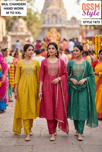 Ossm style 1673 dresses and kurtis wholesale